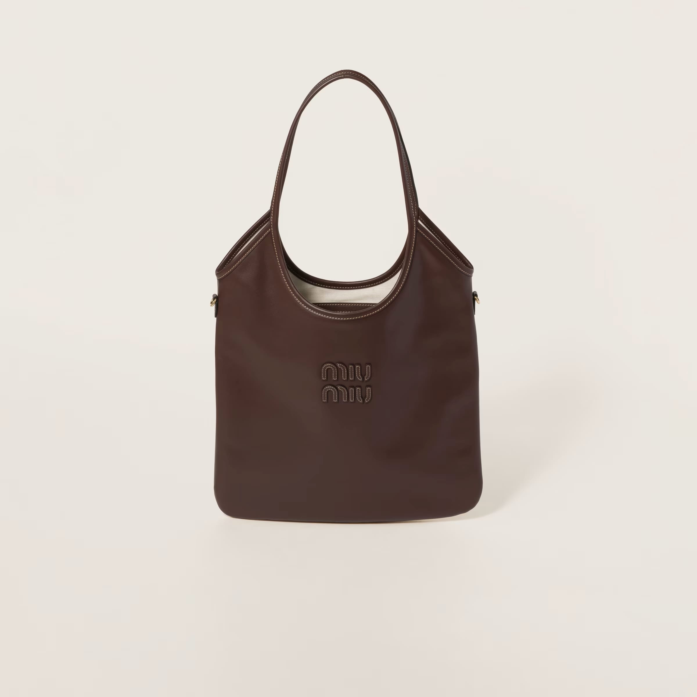 IVY Leather Bag in Briarwood, SGD 3150 (approximately P138,940.33), MIU MIU, miumiu.com